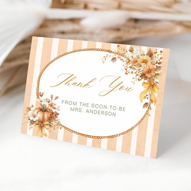 Terracotta Pumpkin Brautparty Danke Karte (Von Creator hochgeladen)