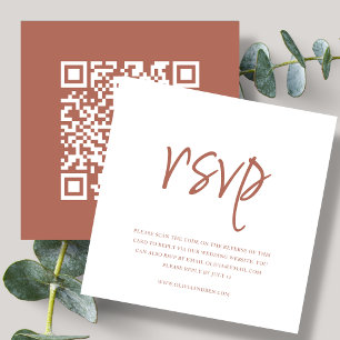 Terracotta   QR-Code   HochzeitsrSVP Begleitkarte