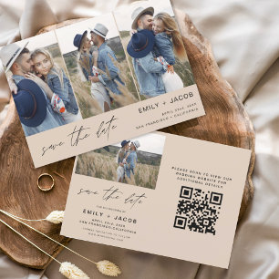 Terracotta QR Code Modern Save the Date 4 Foto