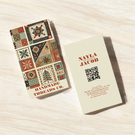 Terracotta Quilt Patchwork Handgefertigte Kleidung Visitenkarte