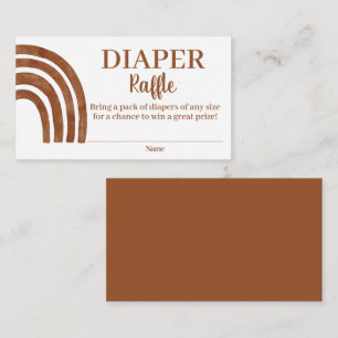 Terracotta Rainbow Diaper Umschließungskarte Begleitkarte