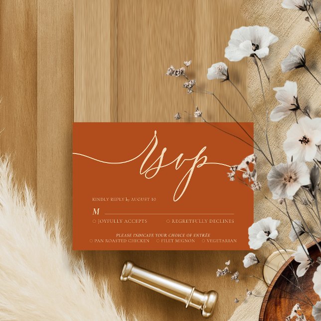 Terracotta Rapid sequentive visuelle Präsentation RSVP Karte (Von Creator hochgeladen)