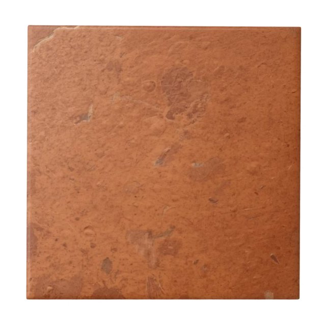 Terracotta red simple rustic  fliese (Vorderseite)