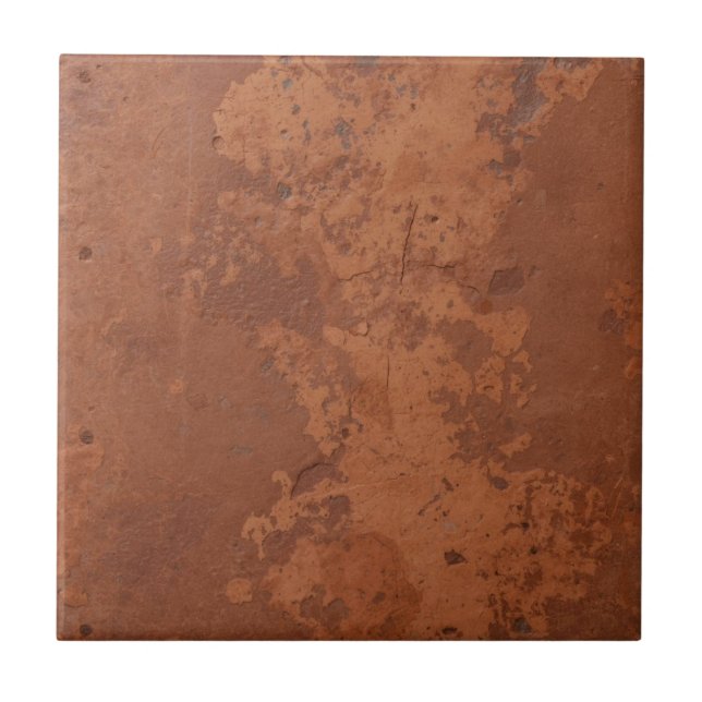 Terracotta red simple rustic  fliese (Vorderseite)