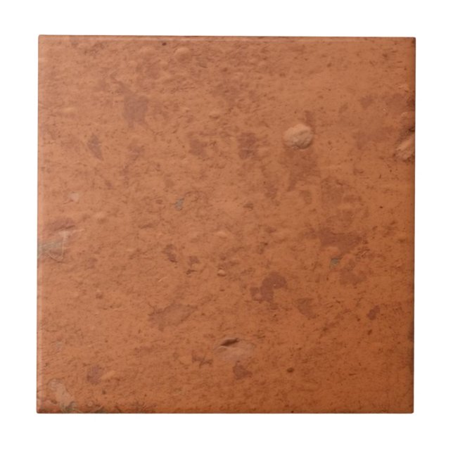 Terracotta red simple rustic  fliese (Vorderseite)