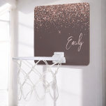 Terracotta Rose Gold Blush Pink Glitzer Monogram Mini Basketball Netz<br><div class="desc">Terracotta und Rose Gold - Rosa blütige Imitate Foil metallische Sparkle Glitzer Monogram Name Mini Basketball Hoop. Das macht den perfekten 16 Geburtstag,  Hochzeit,  Brautparty,  Jubiläum,  Babydusche oder Junggeselinnen-Abschied Geschenk für jemanden,  der Lieben glamourösen Luxus und schicke Stile.</div>