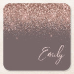 Terracotta Rose Gold Blush Pink Glitzer Monogram Rechteckiger Pappuntersetzer<br><div class="desc">Terracotta Sparkle Glitzer Script Monogram Name Paper Untersetzer. Dies macht den perfekten Abschluss,  Geburtstag,  Hochzeit,  Brautparty,  Jubiläum,  Babydusche oder Junggeselinnen-Abschied Geschenk für jemanden,  die Lieben glamourösen Luxus und schicke Stile.</div>