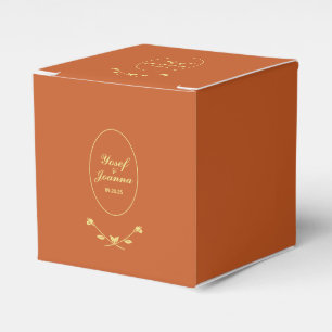 Terracotta-Rose Hochzeit Geschenkschachtel