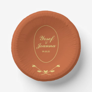 Terracotta-Rose Hochzeit Pappteller