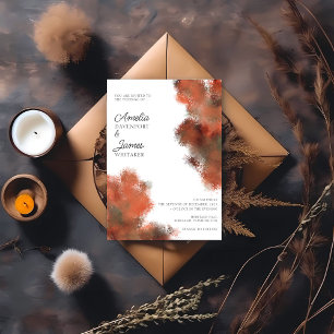 Terracotta Rose Watercolor Hochzeit Einladung