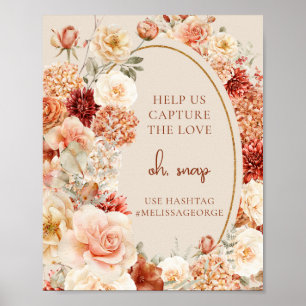 Terracotta-Rost Helfen Sie uns, die Liebe zu erfas Poster