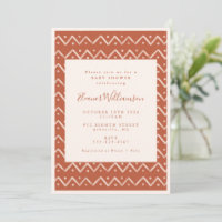 Terracotta-Rost-Neutrale moderne Baby-Shower-Party