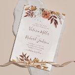 Terracotta Rust Blume Boho Earthy Fall Folies Save The Date<br><div class="desc">Moderner Boho Stil Speichern Sie die Dattelkarten mit Aquarellfarben-Blume und Herbstlauben in Erdtönen wie Rostbraun,  Bronzeorange und Terrakotta. Perfekte Wahl für Herbsthochzeiten.</div>