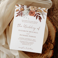 Terracotta Rust Blume Boho Fall Foliage Hochzeit