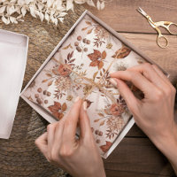 Terracotta Rust Boho Floral Fall Foliage