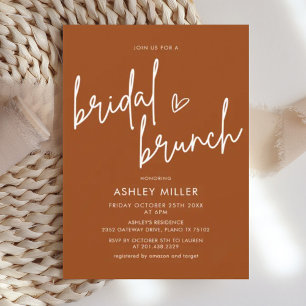 Terracotta Rust Bridal Brunch Einladung