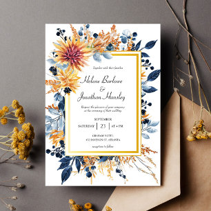 Terracotta Rust Elegante Rustikale Hochzeit Einladung