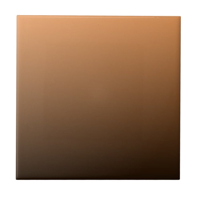 Terracotta Rust to Dark Brown Ombre Gradient Fliese (Vorderseite)
