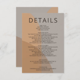 Terracotta Rustic Boho Arch Moderne Hochzeit Begleitkarte