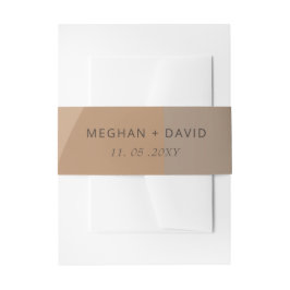 Terracotta Rustic Boho Moderne Hochzeit Einladungsbanderole