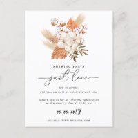 Terracotta Rustic Pampas Grass Wedding Reception C