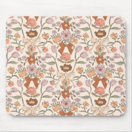Terracotta Rustikale Bogen und Blüten Mousepad
