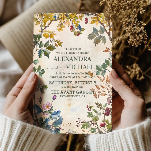 Terracotta Rustikale Hochgebirgslandschaft Wildblu Einladung (Von Creator hochgeladen)