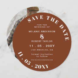 Terracotta Rustikales Burnt Orange Boho Foto Geret Save The Date