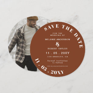 Terracotta Rustikales Burnt Orange Boho Foto Geret Save The Date