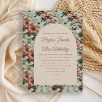 Terracotta Sage Green Floral Arch Hochzeit