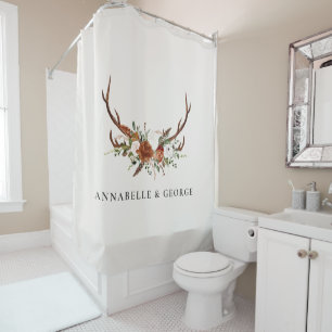 Terracotta Salbei botanische Blumenshow Duschvorhang