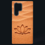 Terracotta Sand Lotus Flower Meditation Samsung Galaxy Hülle<br><div class="desc">Embrace serenity with this terracotta-toned sand texture case, featuring a crisp, geometric lotus flower impression. Designed for the wellness and meditation enthusiast, this high-contrast relief art brings a tactile, grounded feel to your everyday tech. Sized perfectly for modern flagship phones with a bottom-weighted layout to ensure the design remains clear...</div>