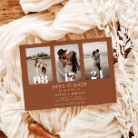 Terracotta Save the Date, Boho Foto Save the Date Einladung<br><div class="desc">Diese schöne Save the Date-Einladung bietet ein wunderschönes minimales Layout für Ihre Ankündigung Datum freihalten, wo Sie die Freiheit haben, etwas einzigartiges zu kreieren! Editieren Sie Text und Farben einfach nach Ihrem Stil! Text- und Hintergrundfarben sind vollständig editierbar —> klicken Sie auf die Schaltfläche "Edit Using Design Tool" um zu...</div>