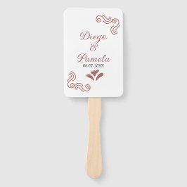 Terracotta schwarz rustikale spanisch Hochzeitspaa Fächer