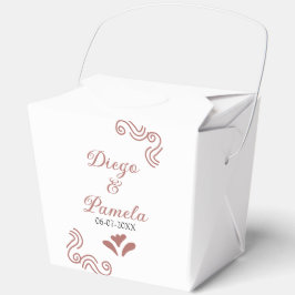 Terracotta schwarz rustikale spanisch Hochzeitspaa Geschenkschachtel