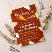 Terracotta Scoop Ice-Cream Cake Foto Geburtstag