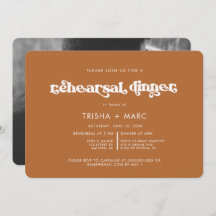 Terracotta Script Foto Engagement Party