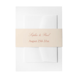 Terracotta Script Wedding Invitation Bly Band