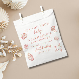 Terracotta Sea You Soon Thank You Baby Shower Geschenktütchen