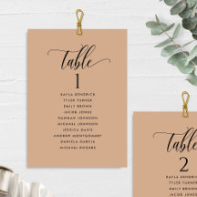 Terracotta-Sitzplätzen Karten mit Gästennamen