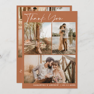 Terracotta Skript chic 6 Fotos Hochzeit danke