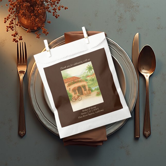 Terracotta Spanish Hacienda Hochzeit in Urlaubsort Geschenktütchen (Von Creator hochgeladen)