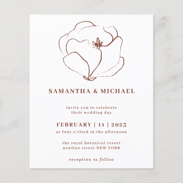 Terracotta Special Vielen Dank Name Datum Budget Flyer (Vorne)