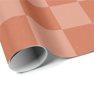 Terracotta Squares bedrückte alte Druckweise Geschenkpapier