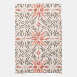 Terracotta Stars & Vines Boho Muster Geschirrtuch