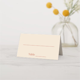 Terracotta Strohhalm Beige Hochzeitsgefaltete Plat Platzkarte