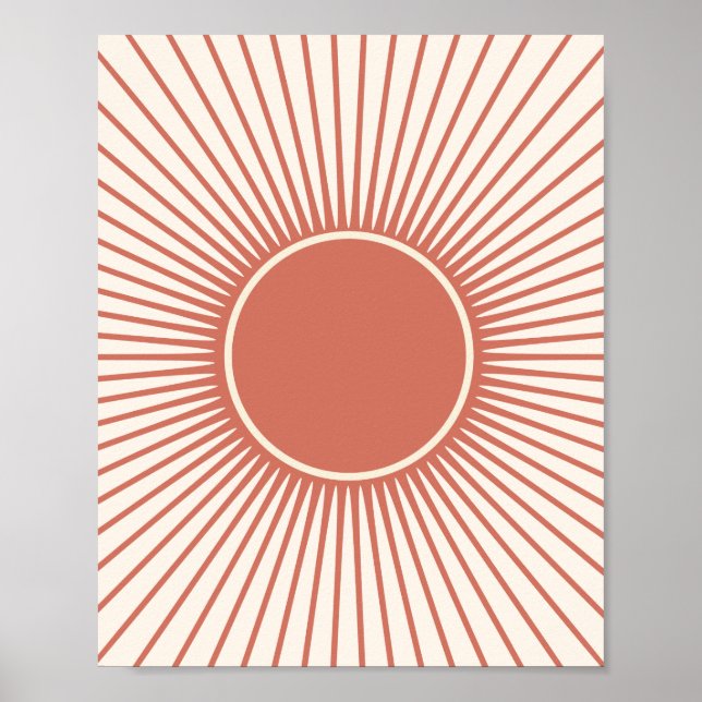 Terracotta sunburg poster (Vorne)