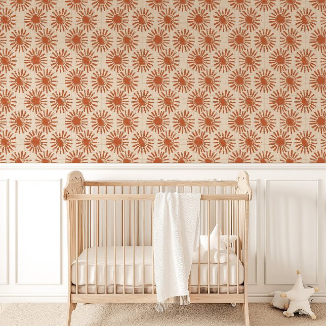 Terracotta Sunburst Boho Tapete (Von Creator hochgeladen)