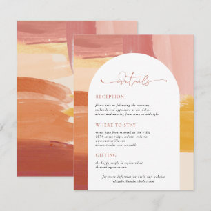 Terracotta Sunrise Angaben zum Hochzeitgast Begleitkarte