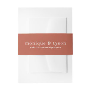 Terracotta Sunrise Matching Wedding Einladungsbanderole